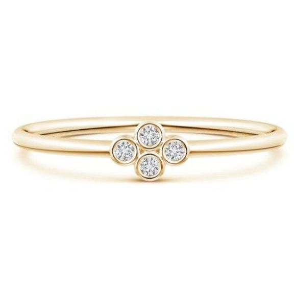 April Birthstone-Bezel Set Lab Grown Diamond Ring